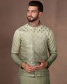Men Ombre Embroidery Jacket