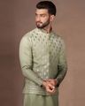 Men Ombre Embroidery Jacket