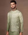 Men Ombre Embroidery Jacket