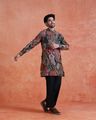Men Printed Regular Fit Kurta & Pants Set