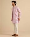 Men Regular Fit 3-Piece Kurta Pyjama Set with Nehru Jacket 