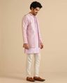 Men Regular Fit 3-Piece Kurta Pyjama Set with Nehru Jacket 