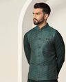 Men Regular Fit Nehru Jacket with Patch Pockets