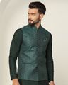 Men Regular Fit Nehru Jacket with Patch Pockets