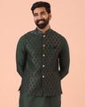 Men Self-Design Regular Fit Nehru jacket