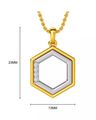 Unisex Diamond-Studded Gold Pendant