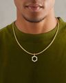 Unisex Diamond-Studded Gold Pendant