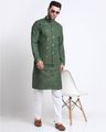 Mandarin Collared Indian Print Suit Set