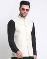 Men Embellished Nehru jacket with Insert Pockets