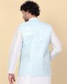 Men Embellished Nehru Jacket - Blue