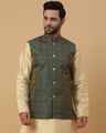 Men Geometric Printed Nehru Jacket