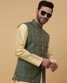 Men Geometric Printed Nehru Jacket