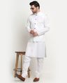 Men Long Kurta with Pyjamas & Nehru Jacket