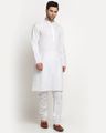 Men Long Kurta with Pyjamas & Nehru Jacket