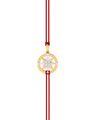 Diamond Compass Yellow Gold Rakhi cum Pendant