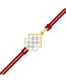 Mesh Yellow & White Gold Rakhi Pendant