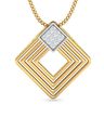 Modern Yellow Gold Diamond Studded Rakhi cum Pendant