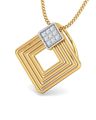 Modern Yellow Gold Diamond Studded Rakhi cum Pendant