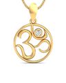 Om Yellow Gold Rakhi & Pendant