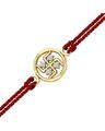 Yellow Gold Diamond Rakhi Pendant