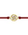 Yellow Gold Diamond-Studded Swastik Pendant Cum Rakhi