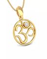 Yellow Gold Om Rakhi Pendant