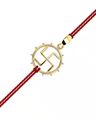 Yellow Gold Swastik Rakhi Pendant