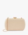 Women Embossed Clutch with Chain Strap