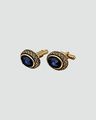 Stone-Studded Oval Shaped Cufflinks 