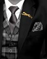 Gold Plated Lion Lapel Pin
