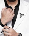 Men Caduceus Brooch Lapel Pin 