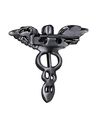 Men Caduceus Brooch Lapel Pin 