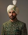 Men Crystal Studded Groom Kalangi
