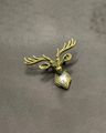 Men Gold-Plated Deer-Shaped Brooch