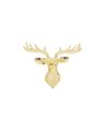 Men Gold-Plated Deer-Shaped Brooch