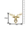 Men Gold-Plated Deer-Shaped Brooch