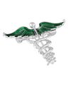 Men Silver-Plated Brooch