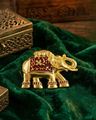 Unisex Gold Toned Royal Elephant-Shaped Brooches