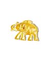 Unisex Gold Toned Royal Elephant-Shaped Brooches