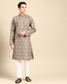 Men Geometric Woven Regular Fit Kurta & Pyjamas Set