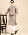 Men Geometric Woven Regular Fit Kurta & Pyjamas Set