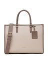 Women Colourblock Tote Bag with Buckle Accent
