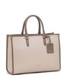 Women Colourblock Tote Bag with Buckle Accent