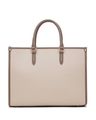 Women Colourblock Tote Bag with Buckle Accent