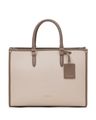 Women Colourblock Tote Bag with Buckle Accent