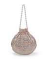 Women Embellished Potli Bag - Rose Gold