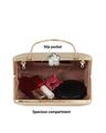 Women Metal Top Handle Clutch