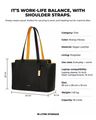 Women Sunflower Tote Bag with Dual Strap - Black