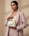 Women Embellished Clutch with Detachable Strap