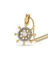 Captains Wheel Dual-Toned Diamond Pendant